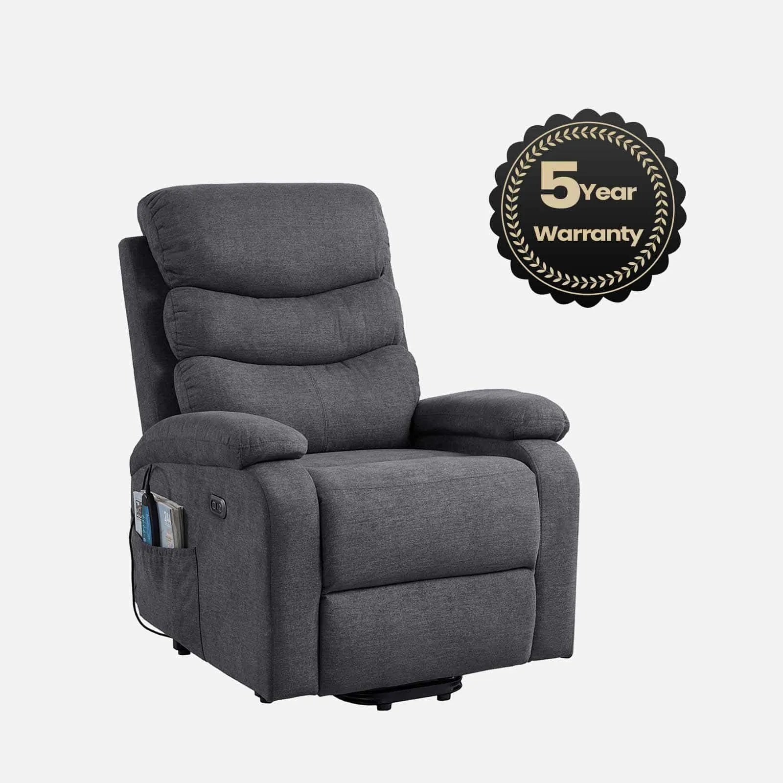 fabric lift recliner chair with 5 year warranty