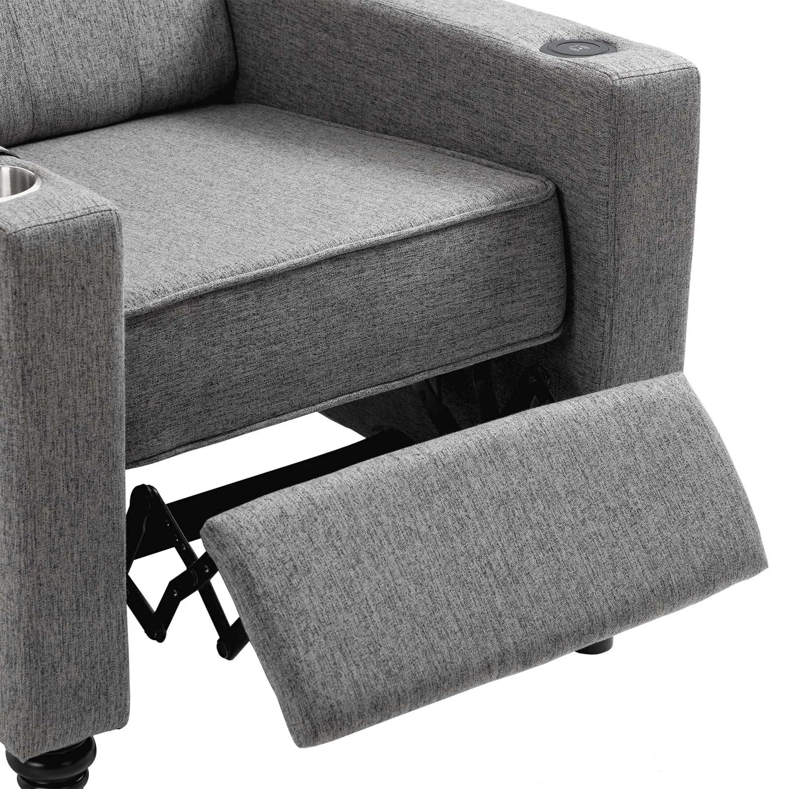 dark gray power standard recliners