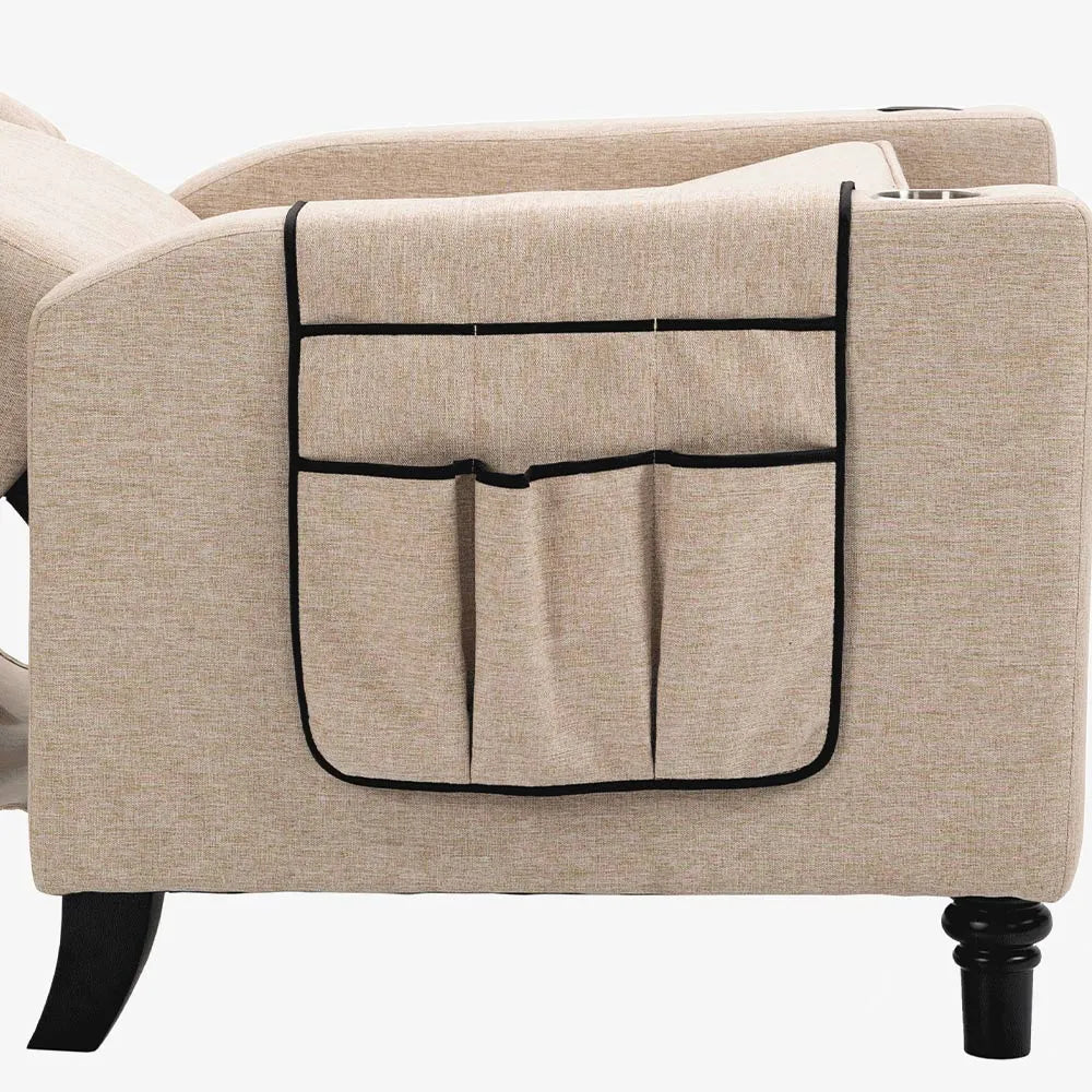 push back recliners with side pocket
