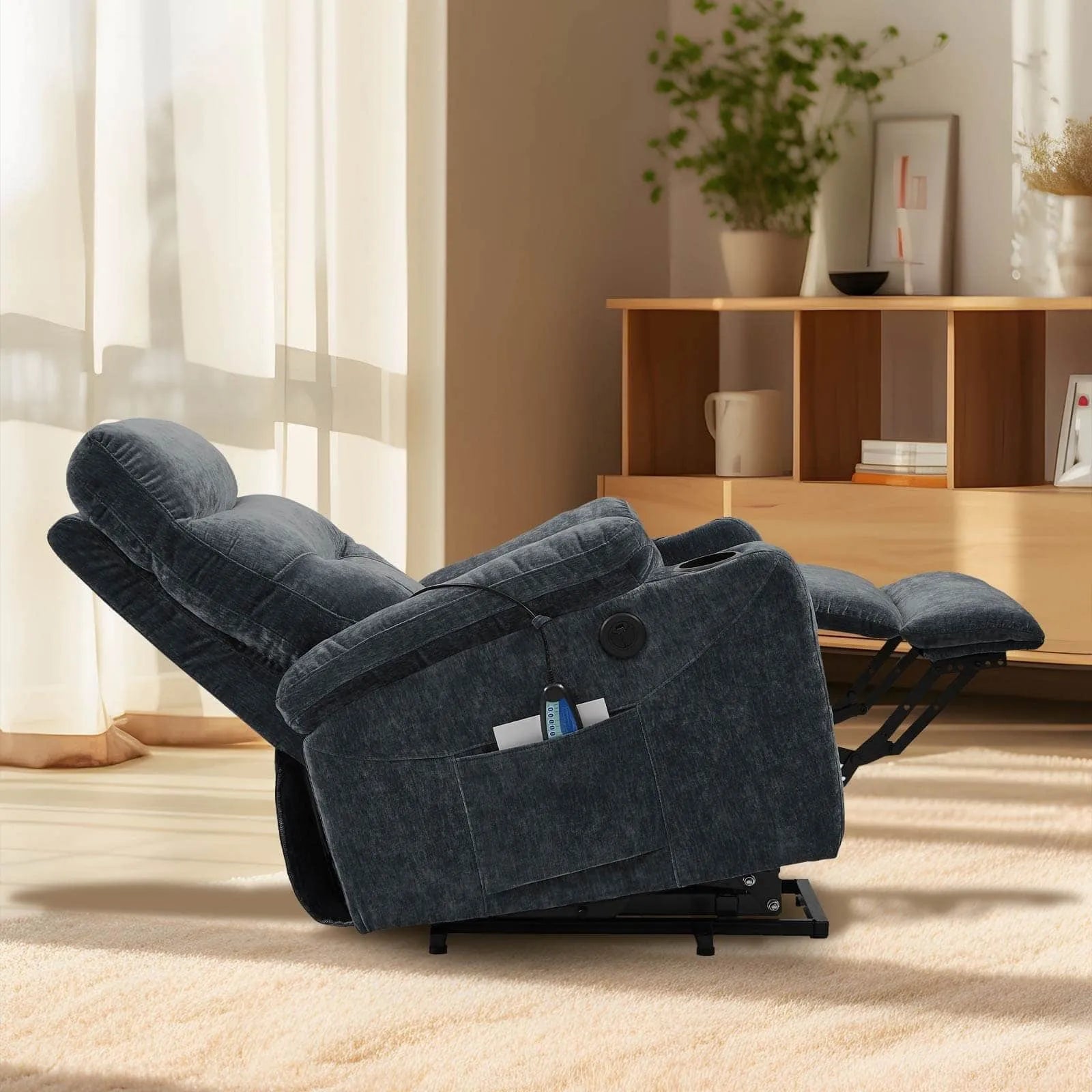 fabric lift recliner for living room