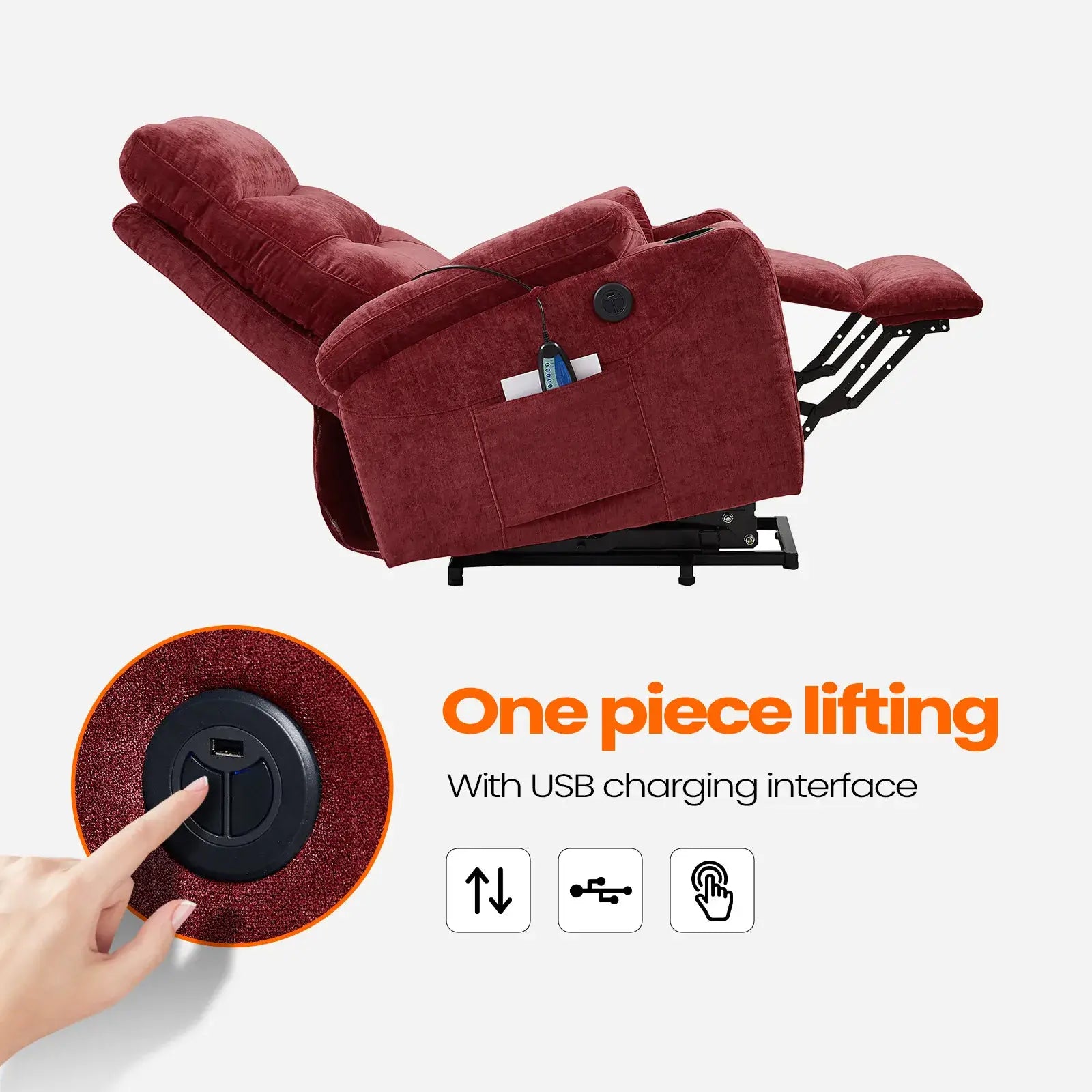 lift recliner chairs with power push button