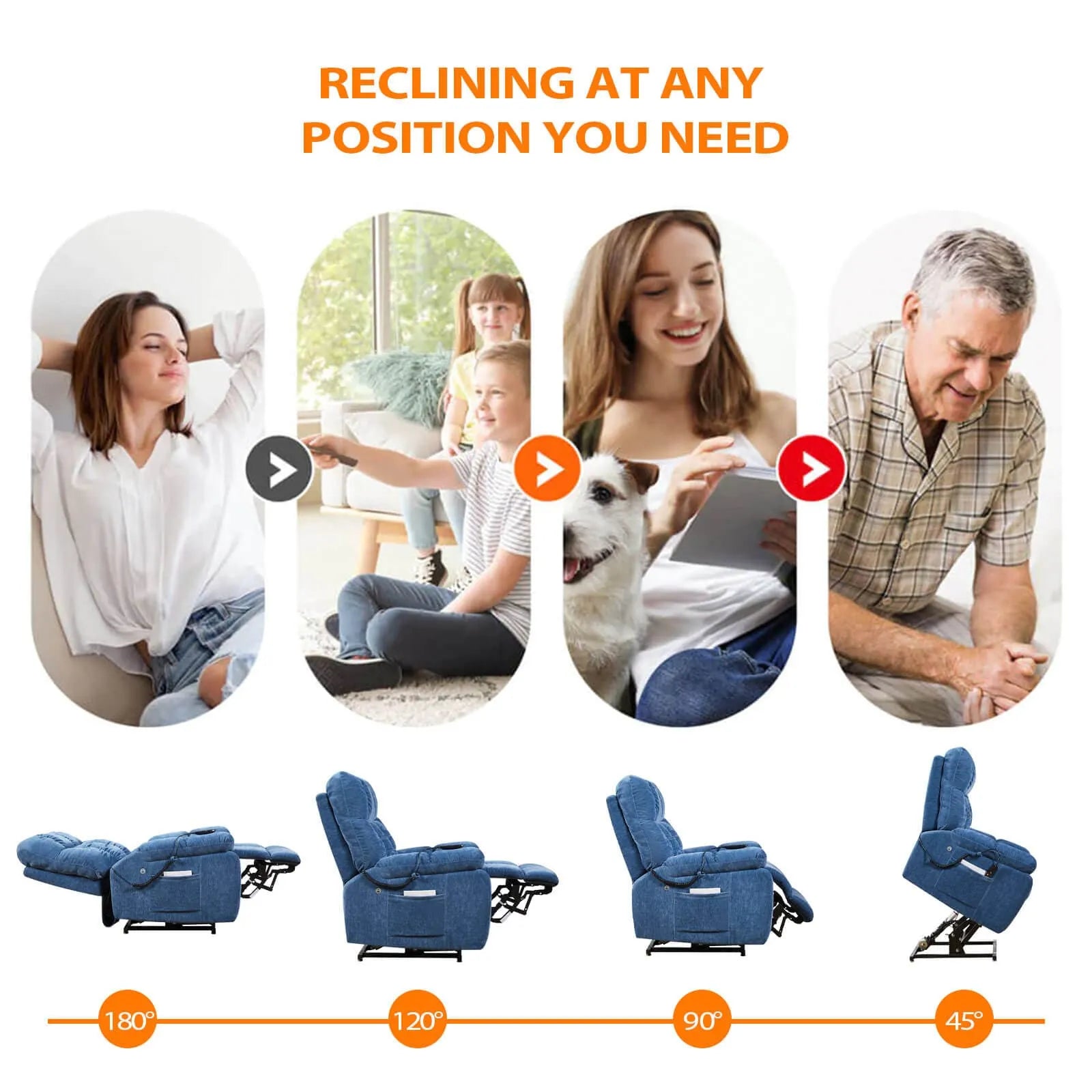 infinite position lift recliner chairs